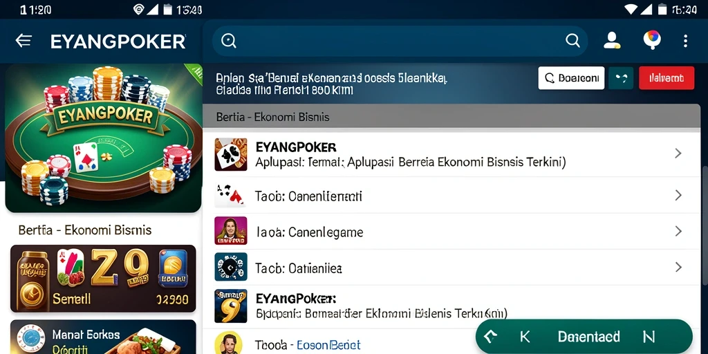 Antarmuka EYANGPOKER yang intuitif menampilkan berita ekonomi terbaru.