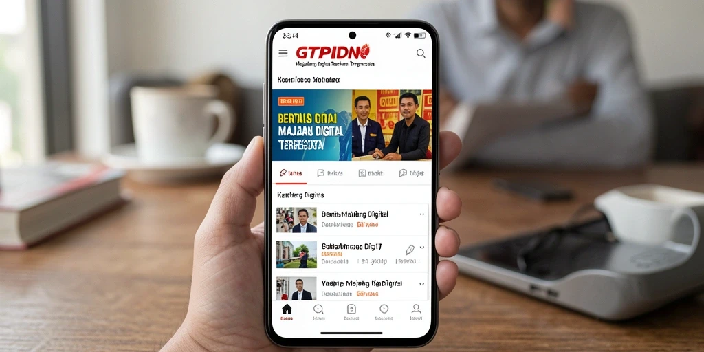 Screenshot aplikasi GTPIDN menampilkan antarmuka Majalah Digital yang menarik.