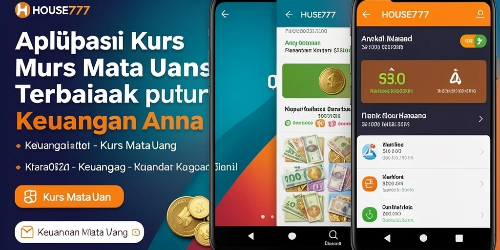 Antarmuka aplikasi HOUSE777 yang user-friendly untuk kurs mata uang.