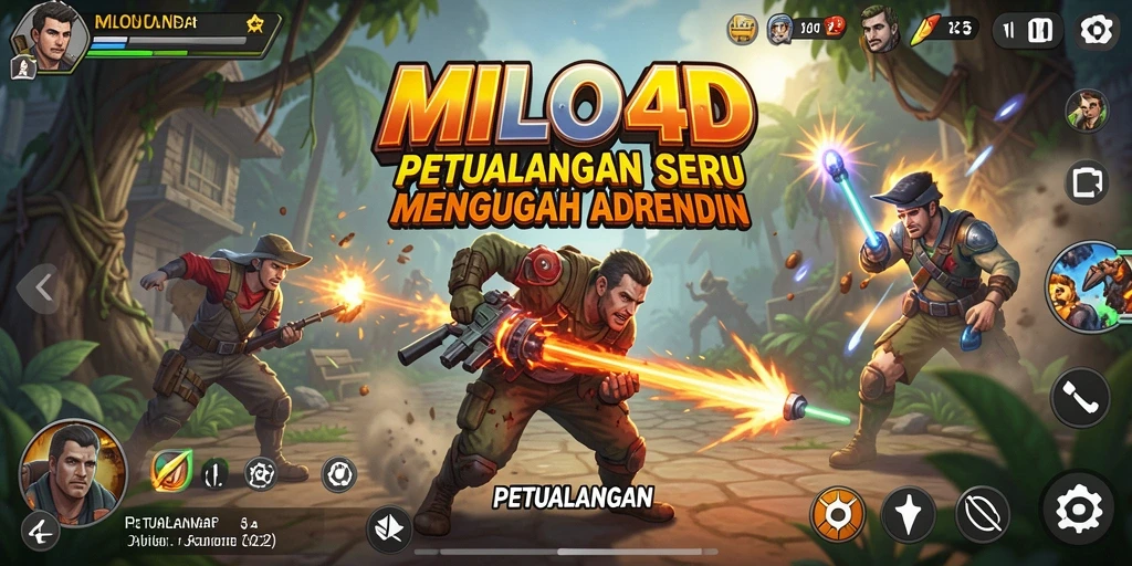 Tampilan antarmuka menarik dari game Petualangan MILO4D.