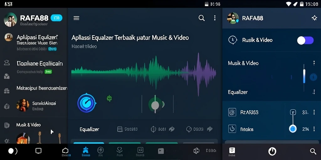 Screenshot RAFA88 menampilkan antarmuka equalizer yang intuitif dan menarik.