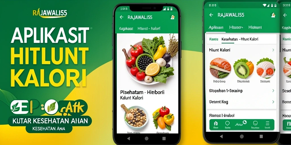 Antarmuka aplikasi RAJAWALI55 yang ramah pengguna untuk Hitung Kalori.
