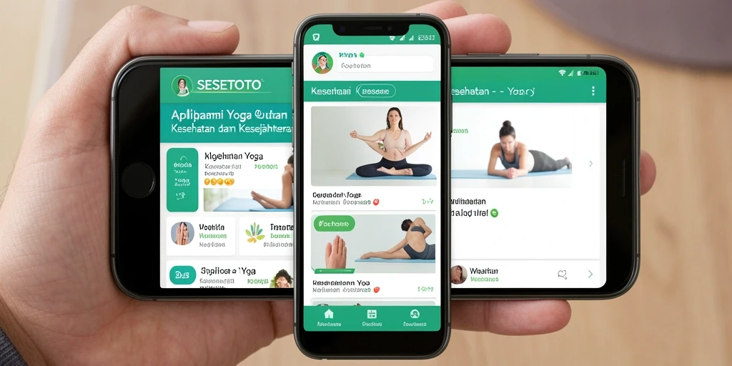 Tampilan antarmuka SESETOTO yang bersih dan fungsional untuk latihan yoga.