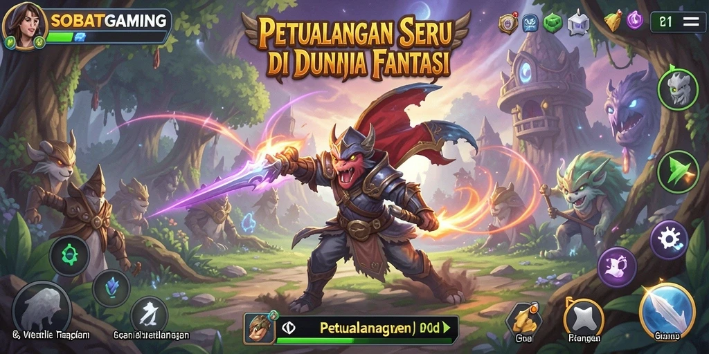 Antarmuka user-friendly dan tampilan gameplay Petualangan yang menakjubkan.