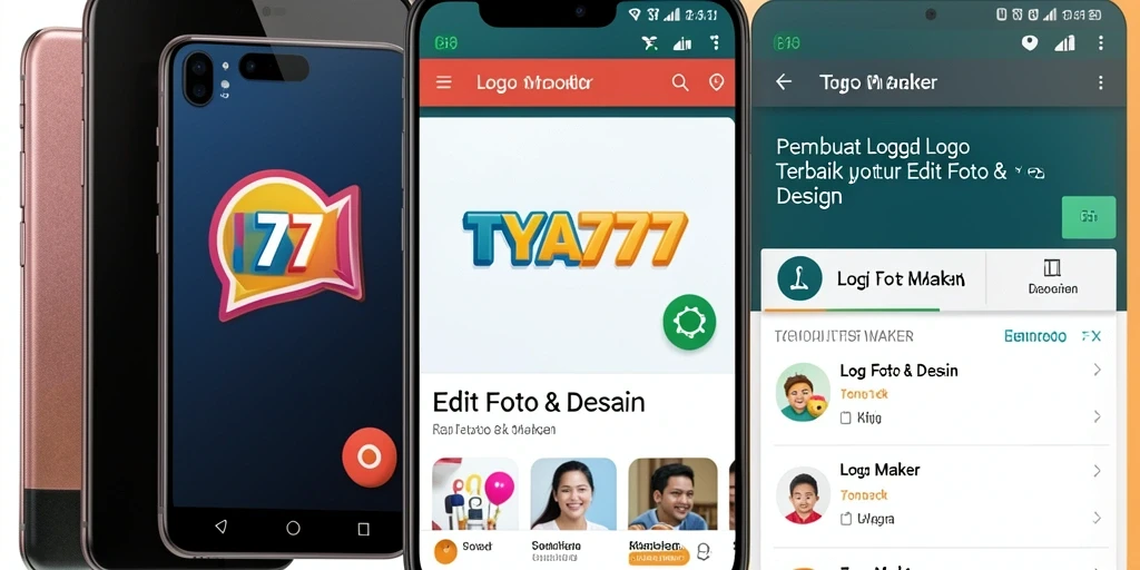 Tampilan antarmuka TYA777 dengan fitur Logo Maker yang menarik.