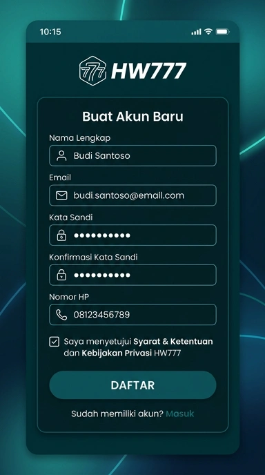 Panduan Registrasi Akun Baru hw777 untuk Pengguna Android